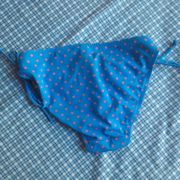 Victoria Secret blue & pink polka dot bikini 36B/S - Picture 3 of 8